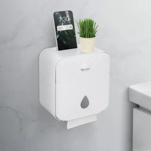 WC-papír tartó szekrény - fehér - 205 x 125 x 220 mm                                                  BXBW3004