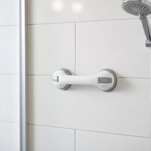 Fürdőszobai kapaszkodó - tapadókorongos - műanyag - fehér - 30 cm                                     BXBW3036