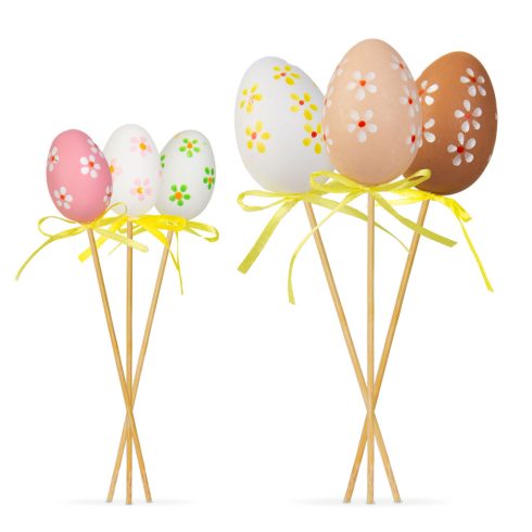 Húsvéti dekoráció - tojás szett - leszúrható - 6 féle - 4 cm - 6 db / csomag                          BXCMK-7451