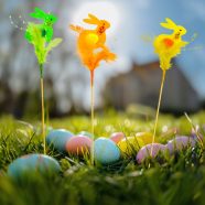   Húsvéti dekoráció - nyuszi - 3 féle - 23 cm - leszúrható                                              BXCMK-7794