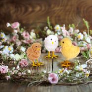   Húsvéti dekoráció - csibe - 3 féle - 11 x 7 x 6 cm                                                    BXCMK-7947