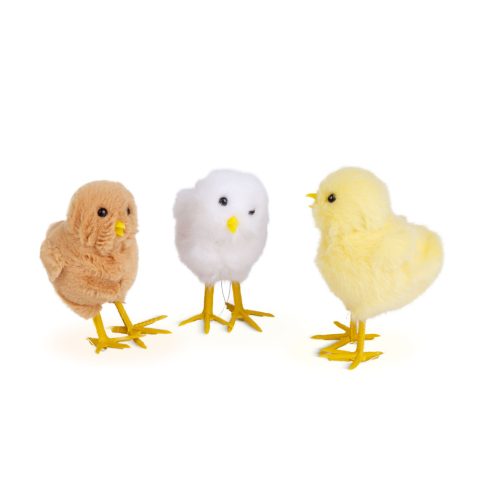 Húsvéti dekoráció - csibe - 3 féle - 11 x 7 x 6 cm                                                    BXCMK-7947