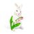 Húsvéti dekoráció - nyuszi - 2 féle - 7,5 x 7,2 x 14,5 cm                                             BXCMK-8234