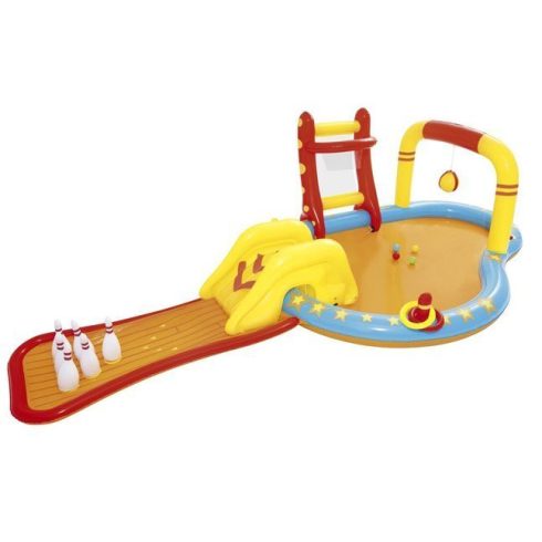 Felfújható vizi játszótér medence - bowling - 435 x 213 x 117 cm                                      BXDA00529