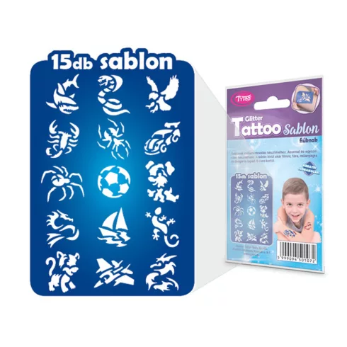 Sablon szett - fiúknak - 15 db-os                                                                     BXTY50107