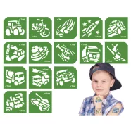   Sablon szett - járművek - 15 db-os                                                                    BXTY50155