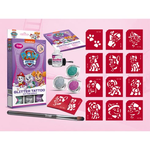 Paw Patrol lányos csillámtetoválás szett                                                              BXTY50210