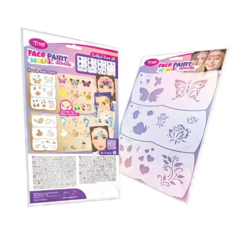 Mosaic Arcfestő Sablon - pillangó - rózsa - 3 db / csomag                                             BXTY50564