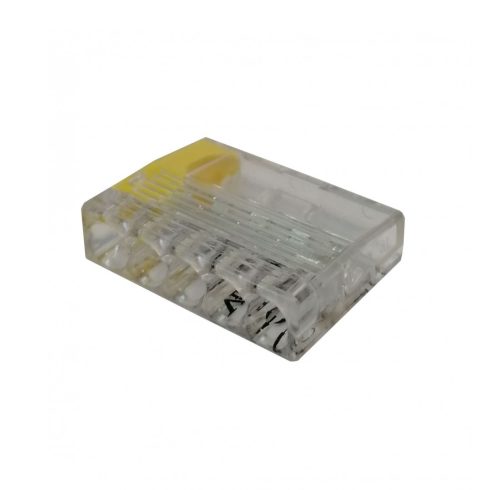 Vezetékösszekötő  5P 0,5-2,5mm2 sárga / átlátszó                                                      C2073-205MINI
