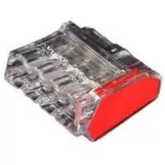   Vezetékösszekötő  4P 1,0-2,5mm2 piros / átlátszó, VID, VC04                                           C2473-204
