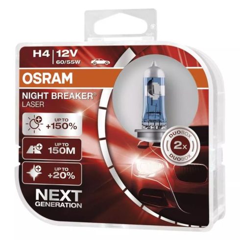 Osram izzó H4 12V/55W, 2db/műanyag doboz                                                              C2606.3