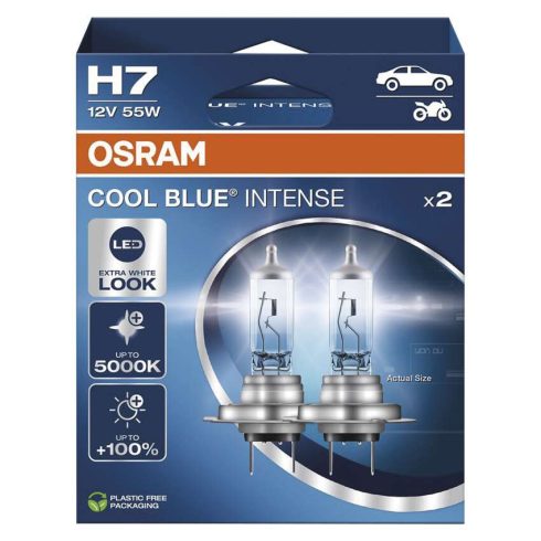 OSRAM H7 izzó 12V 55W, Cool Blue Intense, 2db/bliszter                                                C3608.4