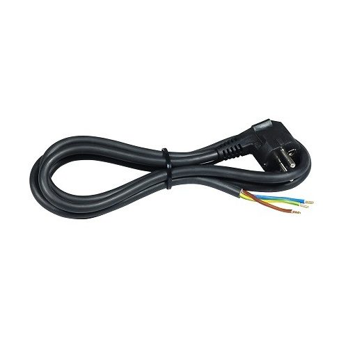 Szerelhető MT flexo kábel dugvillával, 3 m , HO5VV-F, 3x1,0 mm2, fekete                               CA0489
