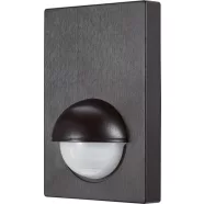  Mozgásérzékelő 180°, lapos, falra szerelhető, 1200W, maximum 12m, IP44, fekete                        CA321135