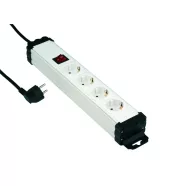   Szerelhető asztali elosztó kapcsolóval 4-es gyermekvédelemmel , 10/16A, 250V, 3x1,0mm2, 2m, fehér     CA321141