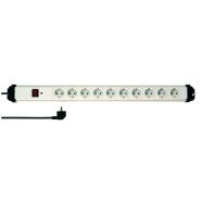   Hálózati elosztó 10-es kapcsolóval gyermek- és túlfeszültség  védelem 10/16A 250V 3x1,0mm2, 2m        CA321148