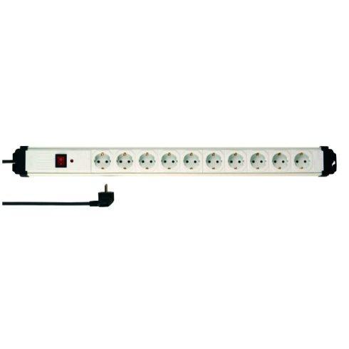 Hálózati elosztó 10-es kapcsolóval gyermek- és túlfeszültség  védelem 10/16A 250V 3x1,0mm2, 2m        CA321148