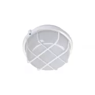   Rácsos műanyag kerek lámpatest, E27, max. 100W, Ip44, fehér                                           CA321187