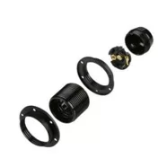   Foglalat 2 gyűrűvel, E27, max. 60W, fekete                                                            CA321213