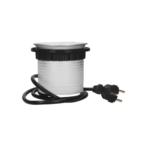 Bútorba építhető rejtett 4-es elosztó, 4 x 250V AC/16A, 3680W, IP20, 1,5 m kábellel: H05VV-F 3x1,5mm  CA321245