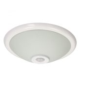   Mennyezeti lámpa mozgásérzékelővel 360°, porcelán foglalat: 2xE27, maximum 2x40W, 230V~, 50Hz, üveg   CA321390