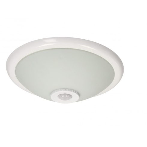 Mennyezeti lámpa mozgásérzékelővel 360°, porcelán foglalat: 2xE27, maximum 2x40W, 230V~, 50Hz, üveg   CA321390