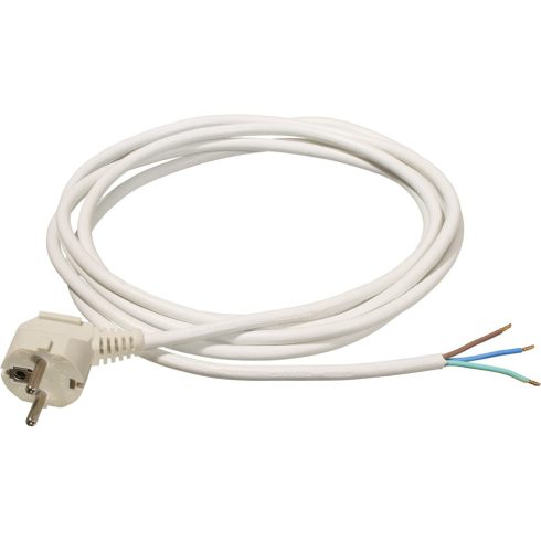 MT flexo kábel, 3m, 3x1.0mm2, 10A, 2200W, 250V, fehér, dugvillával                                    CA321391