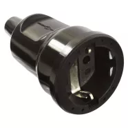   Földelt PVC dugalj, 16A, 250V, IP20, fekete                                                           CA321400
