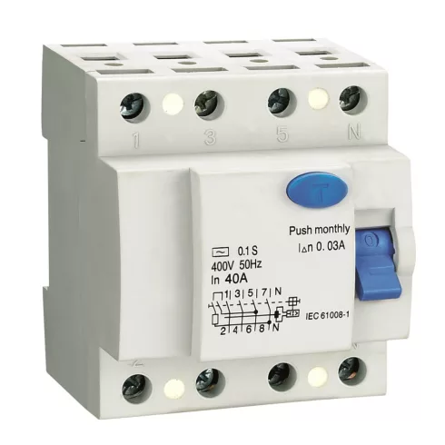 Fi relé, 4 pol., 40A, 10kA, 30mA, 400V, 50Hz                                                          CA321468