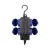 Csapfedeles 2x2 vízmentes gumi elosztó akasztóval, 5m, gumi, H05RR-F, 3x1,5mm2, IP44, 16A, 250V, 368  CA321548