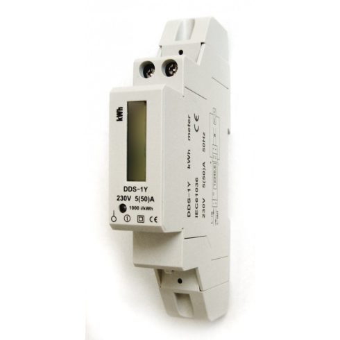 Digitális almérő DIN sínre, 1 pólusú, számlázási célokra nem alkalmas, 5(50)A 1000imp/kWh             CA321562