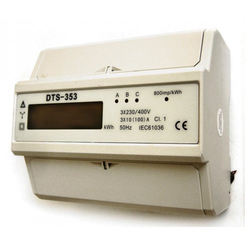 Digitális almérő DIN sínre, 3 pólusú, számlázási célokra nem alkalmas, , 3x230/400V, 3x45(100)A, 800  CA321563