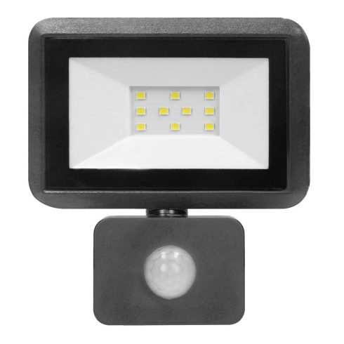 LED reflektor mozgásérzékelővel, 10W, 800lm, 4000K, IP44. Mozgásérzékelő: 1200, max. 8m, 10S+-3S~10M  CA321594