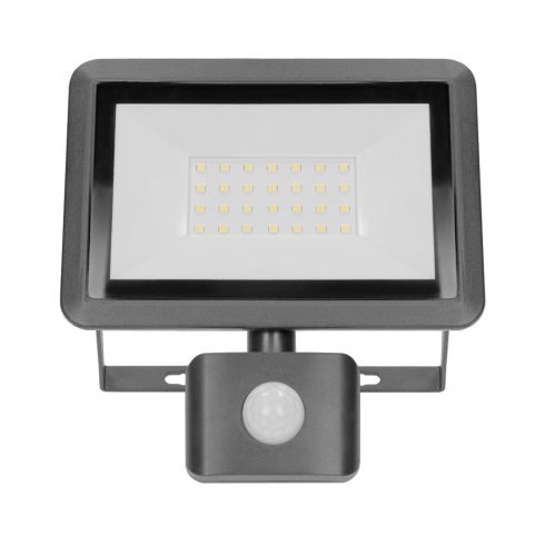 LED reflektor mozgásérzékelővel, 30W, 2 400lm, 4000K, IP44.Mozgásérzékelő: 1200, max. 8m, 10S+-3S~10  CA321596