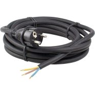   Gumi flexo kábel, 3m, 3x1.5mm2, 16A, 3500W, 250V, fekete, dugvillával                                 CA321661