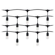   Kültéri E27 füzér 20 méter, 20+1 LED fényforrás (1W, 80lm, 3000K), sorolható, IP44, fekete            CA321803