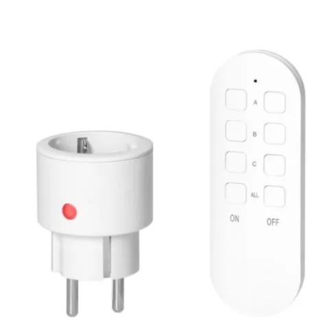 Távirányítós dugalj szett 1 távirányító +1 dugalj, hatótáv: 40m, 10A, 2300W, 230V, IP20, fehér        CA321807