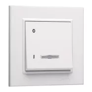   Karea 2 pólusú kapcsoló, fényjelzővel, 10A, 250V, IP20, fehér                                         CA56001071