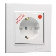   Karea 1-es földelt dugaszolóaljzat, túlfeszültségvédelemmel, 16A, 250V, 3600W, max.3000A, max. 6kV,   CA56001139