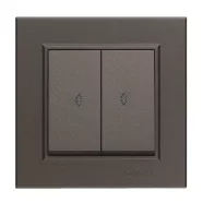   Karea dupla váltókapcsoló, 10A, 250V, IP20, antracit                                                  CA56050026