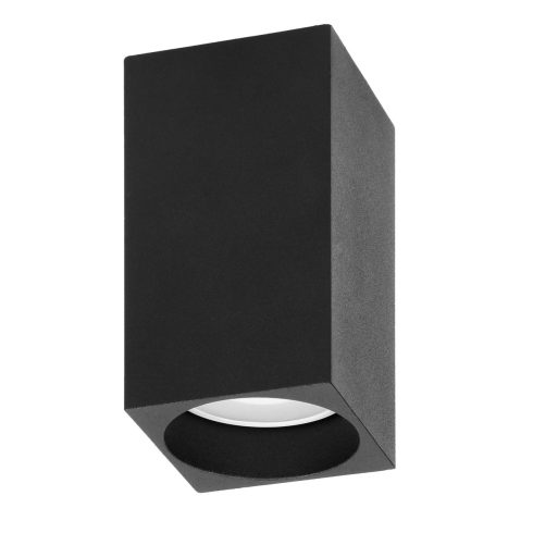 Felületre szerelhető LED mennyezeti lámpa, kocka, aluminium, GU10, IP20, fekete                       CA6142B