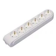   Asztali hosszabbító 6-os, kábel nélküli, szerelhető, rögzíthető, 16A, 250V, fehér                     CA6210000