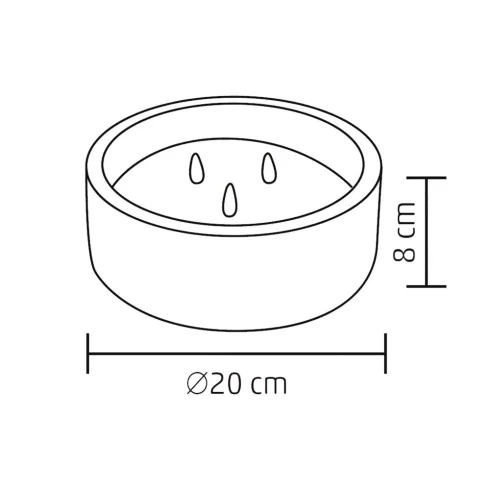LED-es kő-mécses, 3 LED, átm20x8 cm, HSO                                                              CDL20