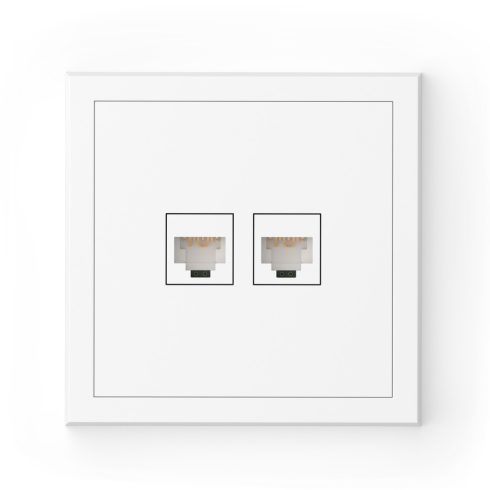 ADRIA csatlakozóaljzat RJ45 CAT6 dupla, fehér                                                         CM043-521