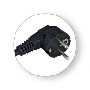   Csatlakozó vezeték, 2m, PVC borítású vezetékkel, 10A/2200W, fekete                                    CM0486