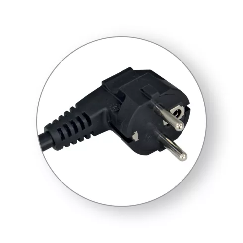 Csatlakozó vezeték, 3m, PVC borítású, 3x2,5 vezetékkel, 16A/3500W, fekete                             CM0619X