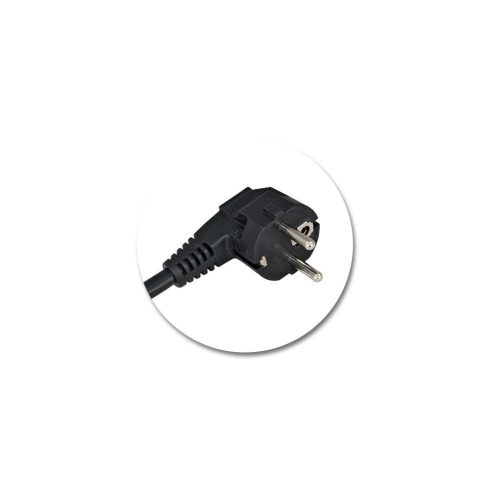 Csatlakozó vezeték, 1,5m, gumi borítású vezetékkel, 16A/3500W, fekete                                 CM0631