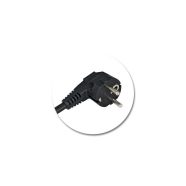   Csatlakozó vezeték, 3m, gumi borítású vezetékkel, 16A/3500W, fekete                                   CM0639