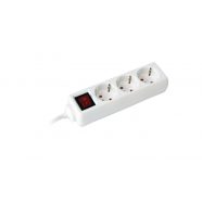   3 utas elosztó, 1,4m, kapcsolóval, 16A/3500W, fehér                                                   CM0814
