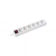   6 utas elosztó, 5m, kapcsolóval, 16A/3500W, fehér                                                     CM0839